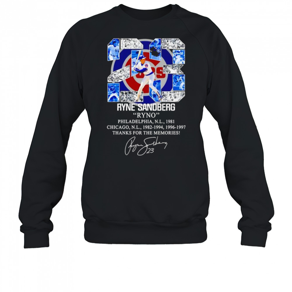 23 Ryne Sandberg Ryno thanks for the memories shirt Sweatshirt