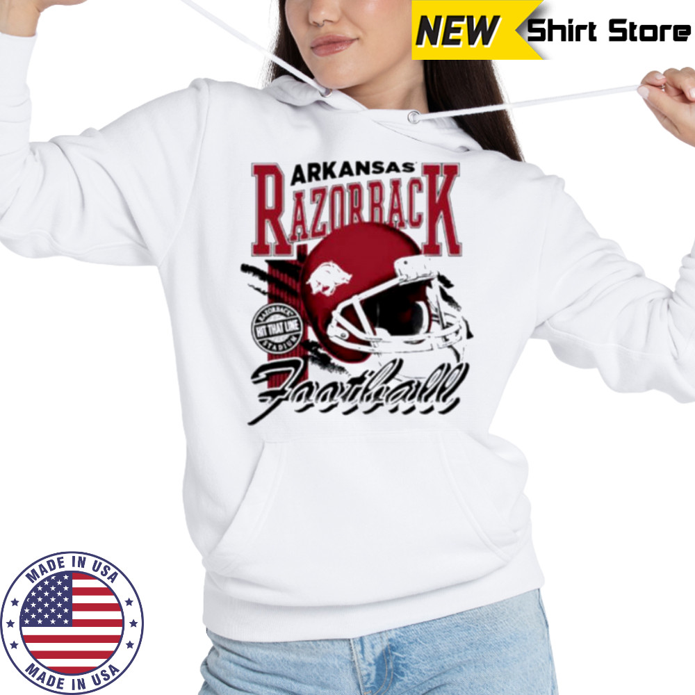 Arkansas Razorbacks hit that line varsity helmet shirt Sweatshirt