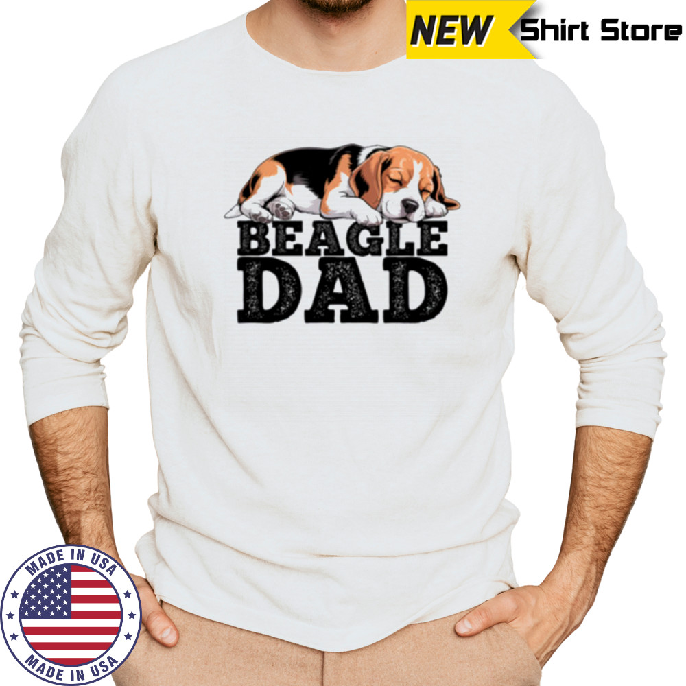 Beagle Dad Dog Shirt Long Sleeved