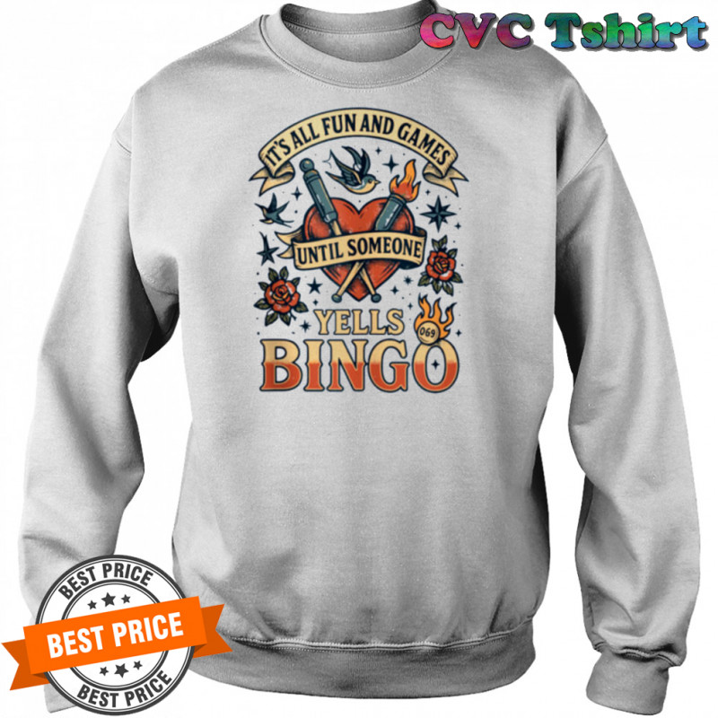 Bingo Tattoo Tee Mom Lucky Bingo Queen Top Shirt Sweatshirt