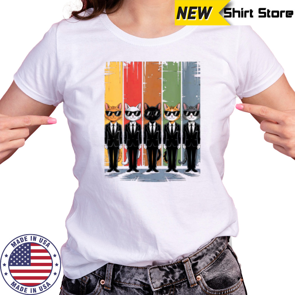 Cats Parody Cat Lineup Cat Lover Vintage Feline Humor Shirt Women's T-shirt
