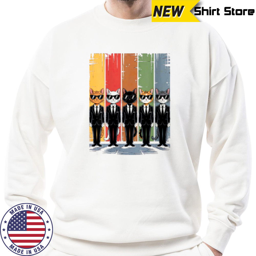 Cats Parody Cat Lineup Cat Lover Vintage Feline Humor Shirt Hoodie