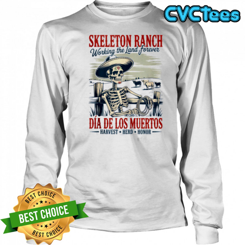 Classic Mexican Granjero DíA De Los Muertos Cowboy Shirt Long Sleeved