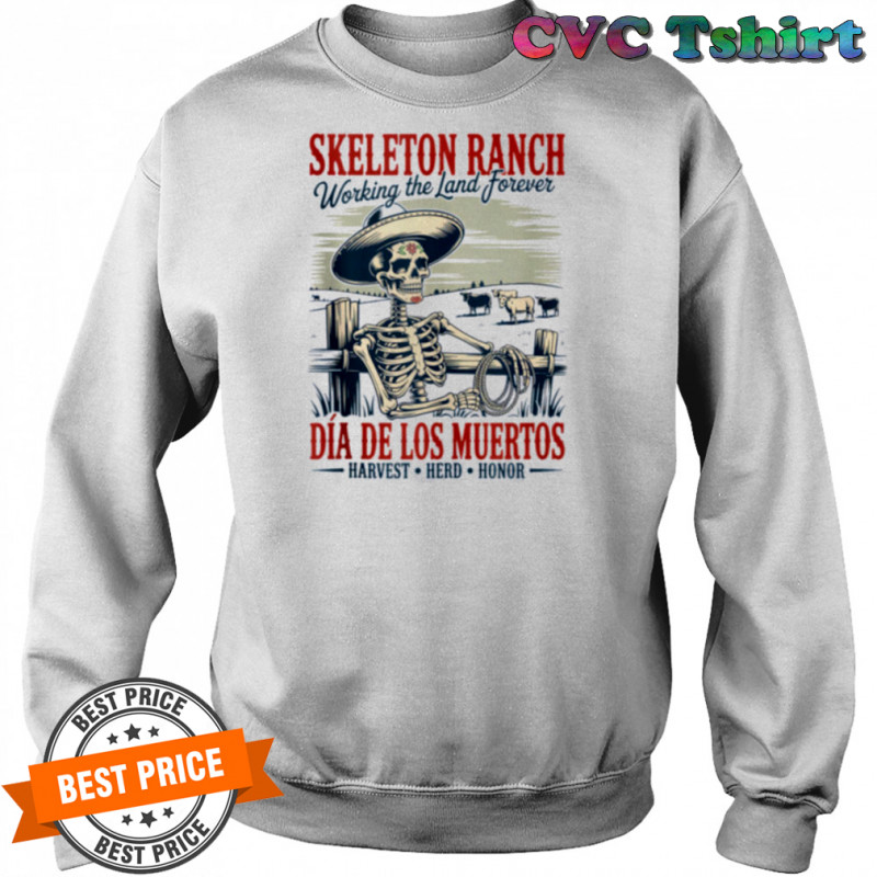 Classic Mexican Granjero DíA De Los Muertos Cowboy Shirt Sweatshirt