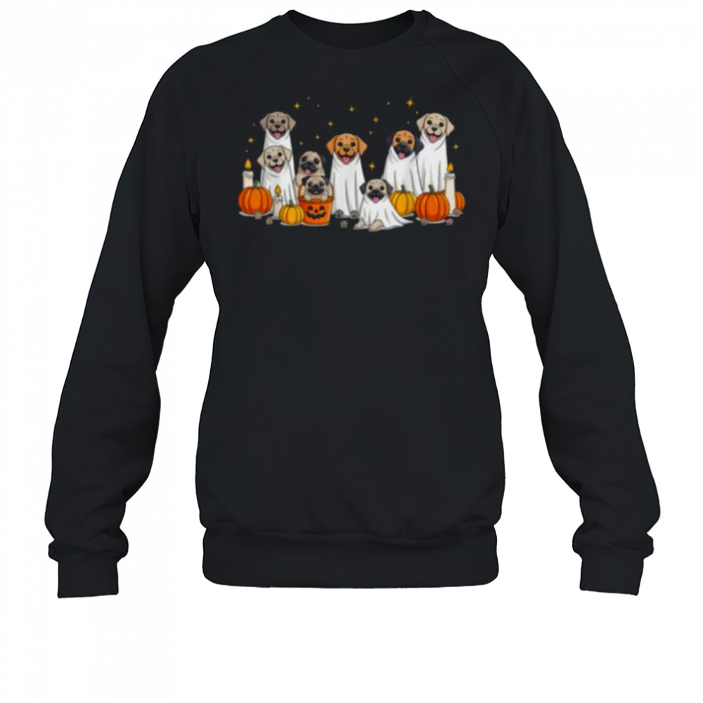 Dogs Ghosts Cute Dogs Dressed As Ghost Halloween Dog Shirt Sweatshirt