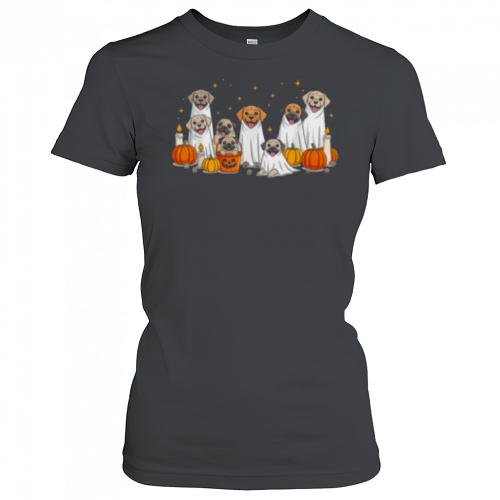 Dogs Ghosts Cute Dogs Dressed As Ghost Halloween Dog Shirt Women's T-shirt