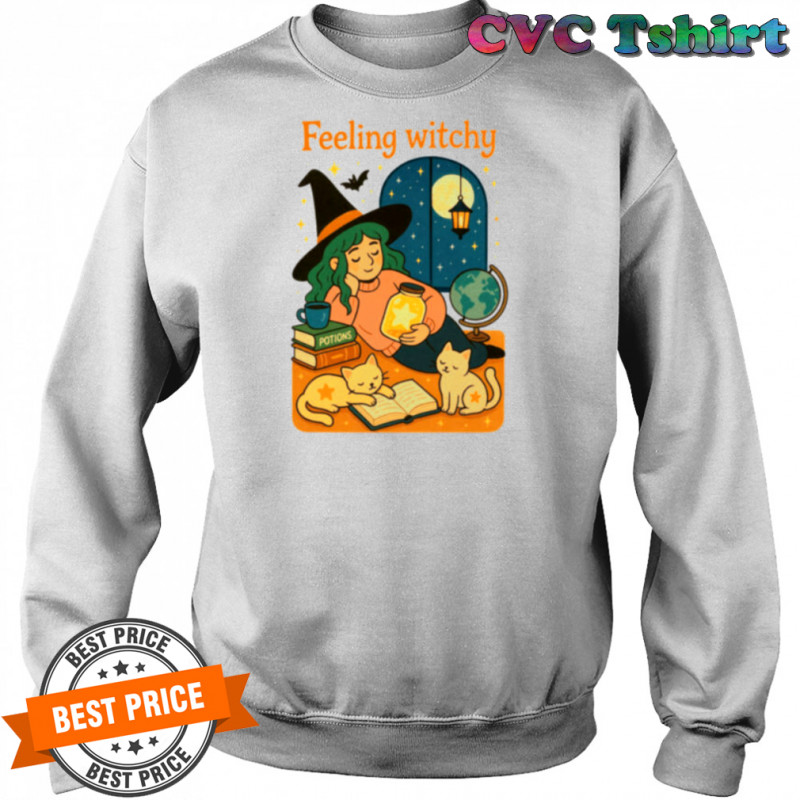 Feeling Witchy Magical Cozy Night Vibes Shirt Sweatshirt