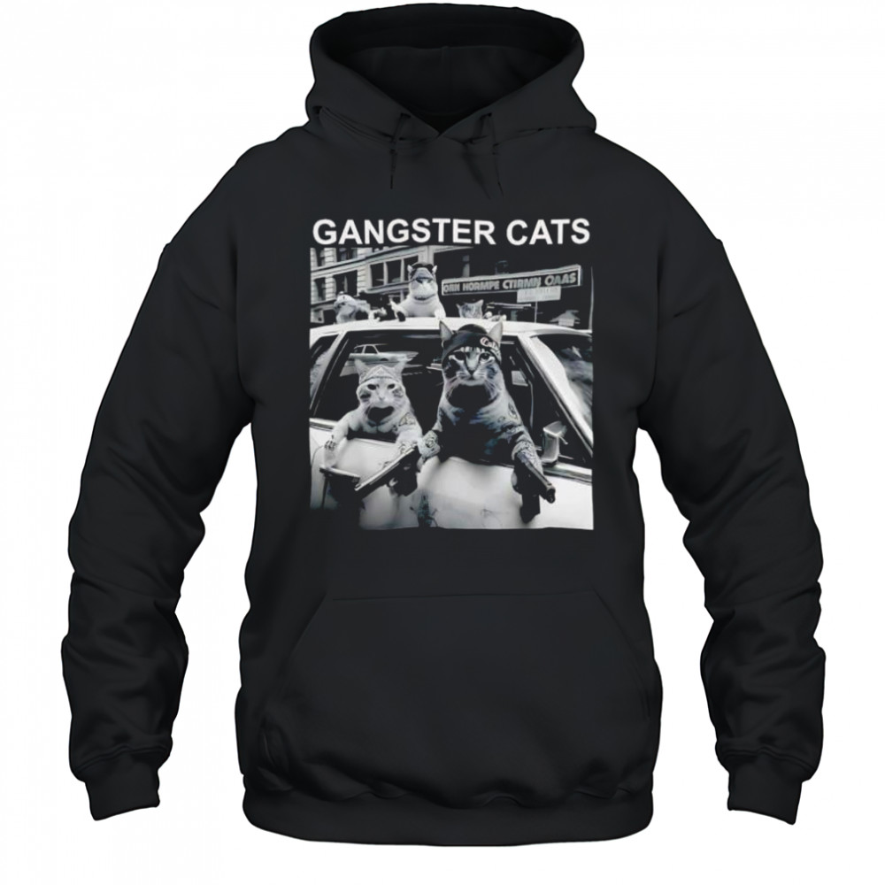 Gangster Cats Street Design shirt Hoodie