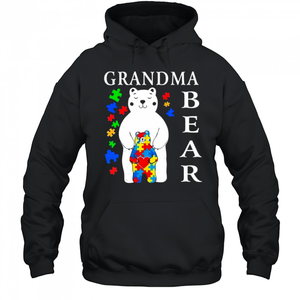 Grandma bear Autism Awareness shirt Hoodie