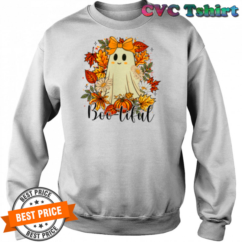 Halloween Ghost Coquette Bow Reading Read More Books Teacher Pullover Shirt Sweatshirt