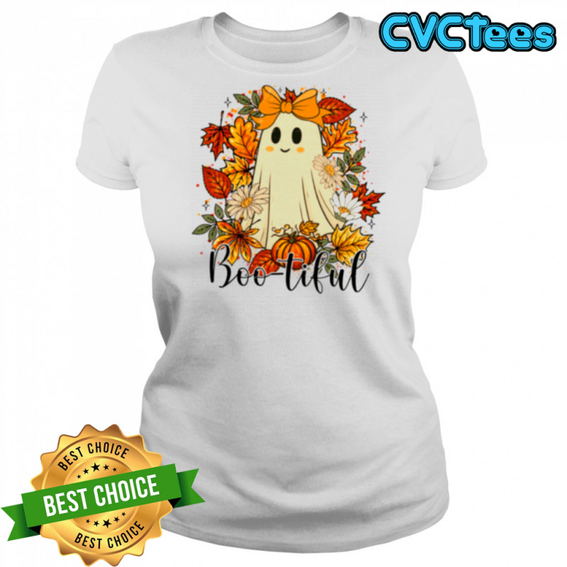 Halloween Ghost Coquette Bow Reading Read More Books Teacher Pullover Shirt Women's T-shirt