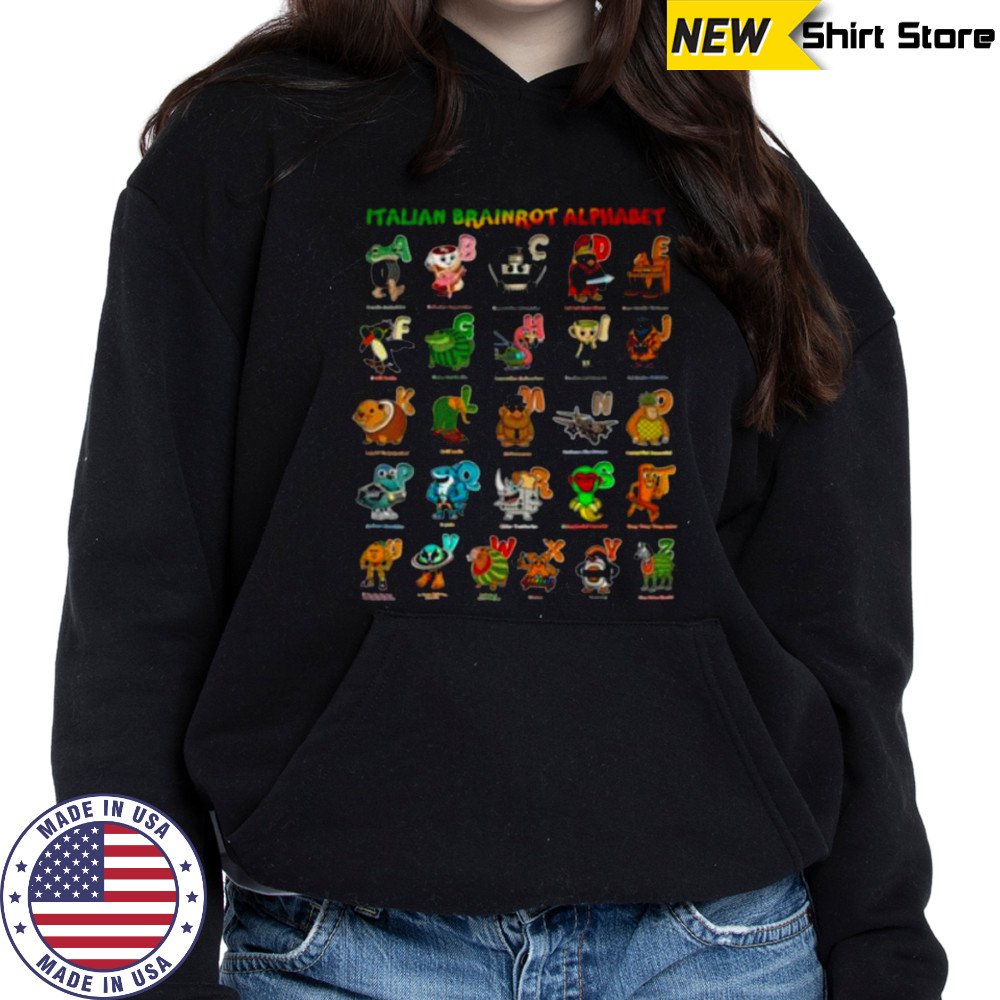 Italian BRAINROT Alphabet Meme Genz Character Shirt Sweatshirt