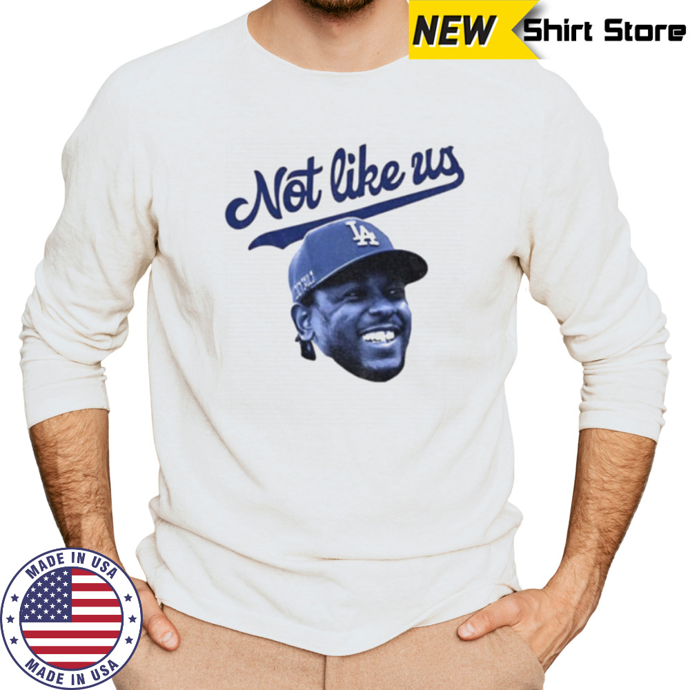 Kendrick Lamar big head Los Angeles Dodgers MLB Baseball not like us shirt Long Sleeved