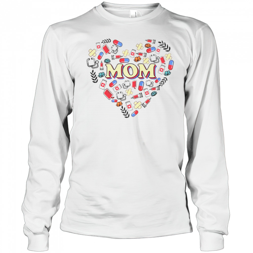 Mom Heart Medical T-Shirt Long Sleeved