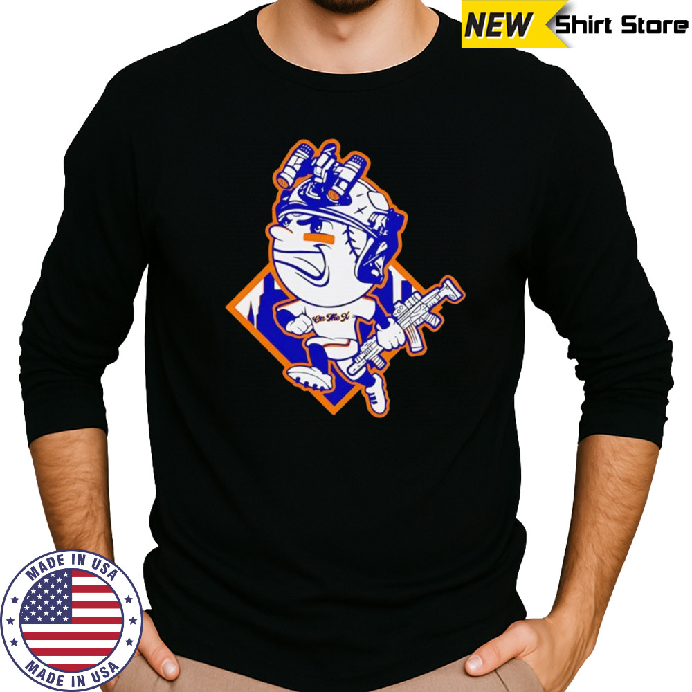 Mr Met on the X shirt Long Sleeved