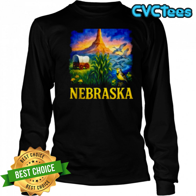 Nebraska State Heritage Resident Pride Meadowlark Chimney Shirt Long Sleeved
