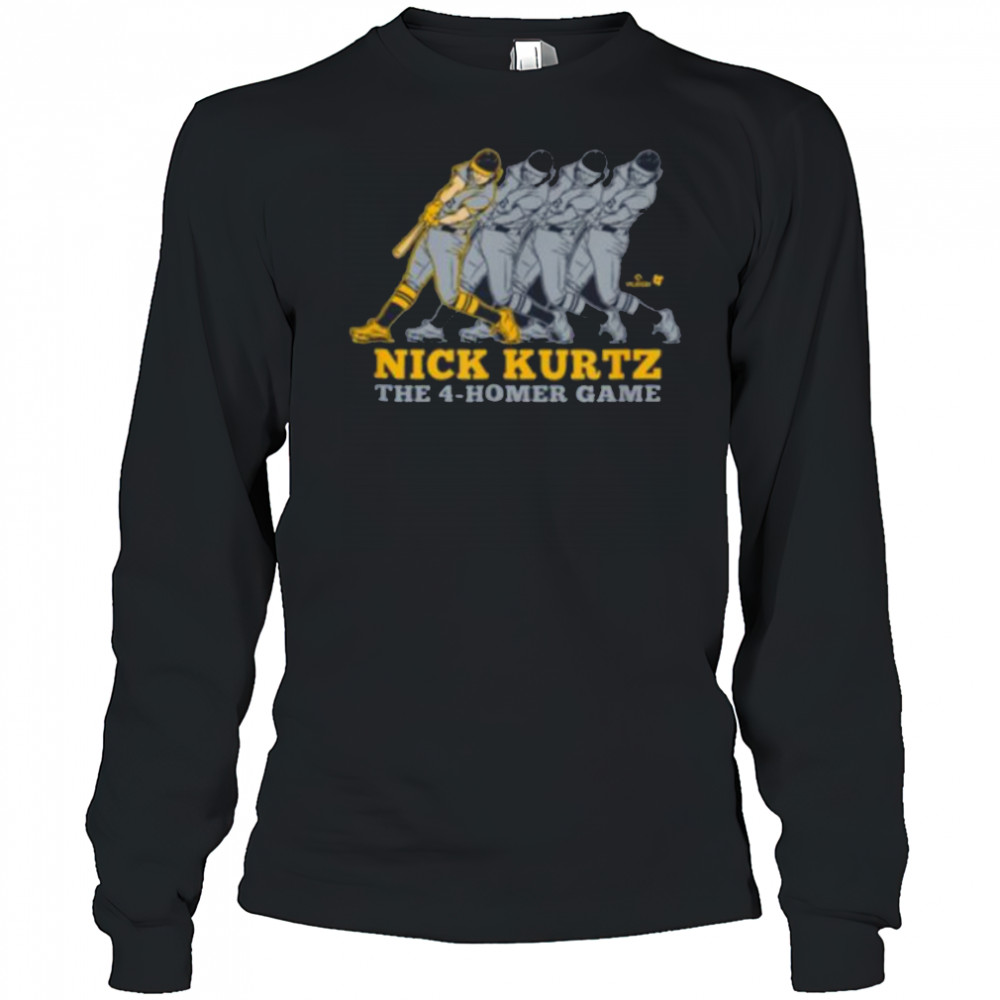 Nick Kurtz Four Home Run Game Oakland Baseball Shirt Long Sleeved