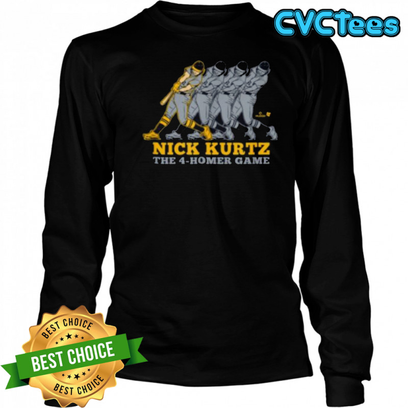 Nick Kurtz Four Home Run Game Oakland Baseball Shirt Long Sleeved