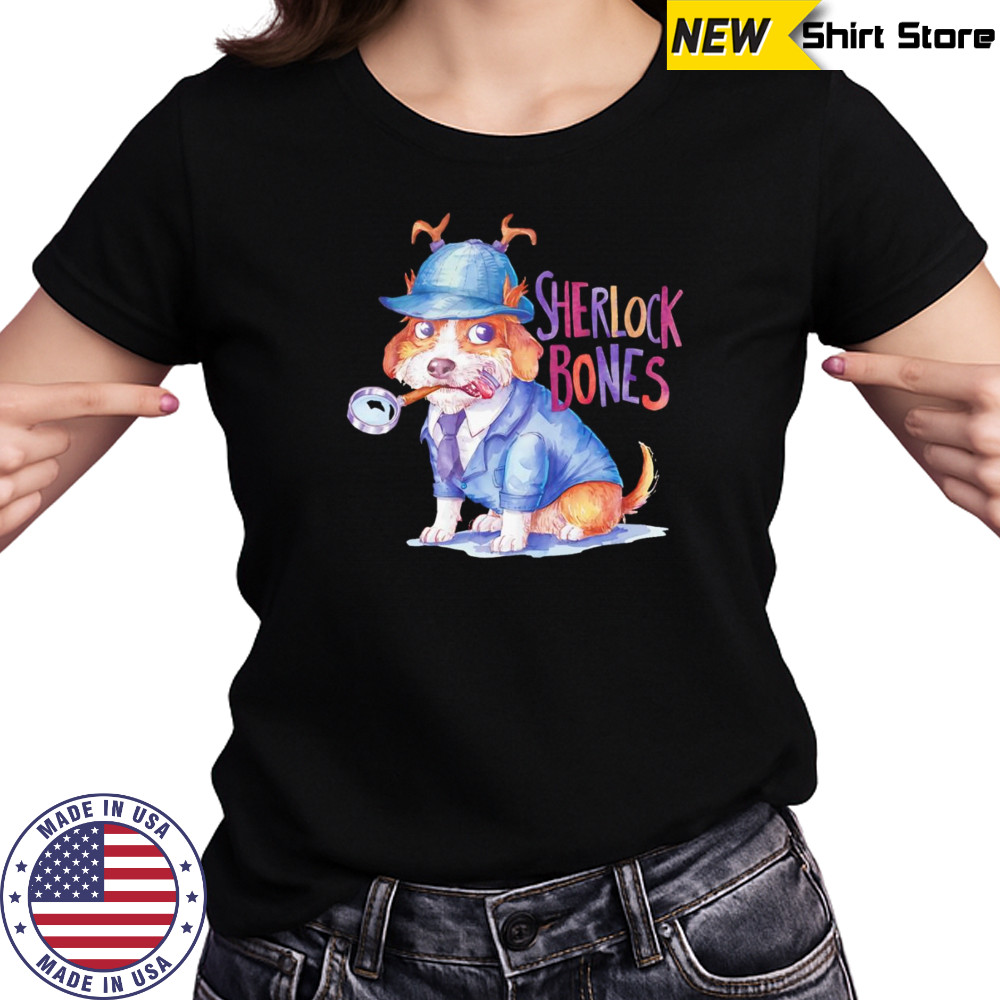 Sherlock bones Detective Dog shirt Women's T-shirt