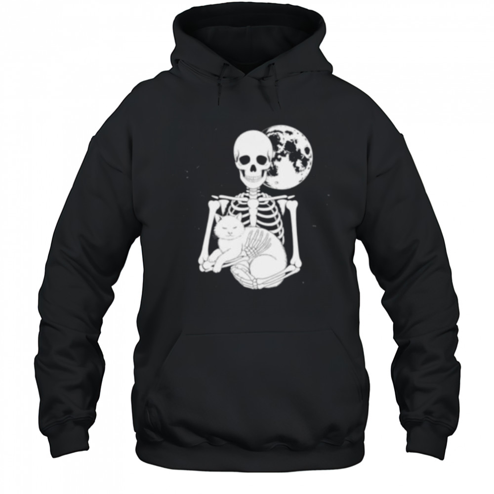 Skeleton Cat Skull Kitty Cute Goth Halloween Shirt Hoodie