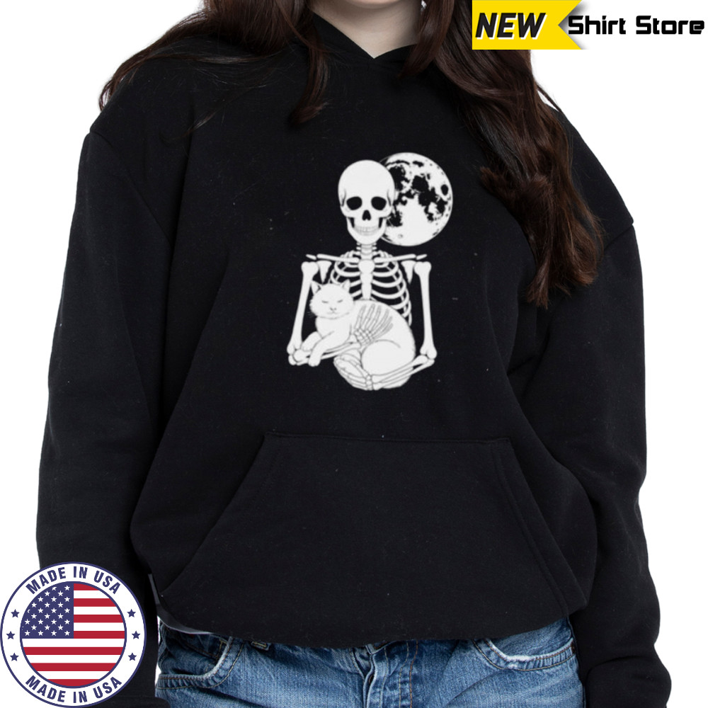Skeleton Cat Skull Kitty Cute Goth Halloween Shirt Sweatshirt