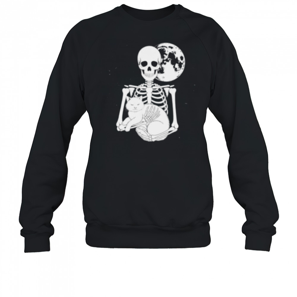 Skeleton Cat Skull Kitty Cute Goth Halloween Shirt Sweatshirt
