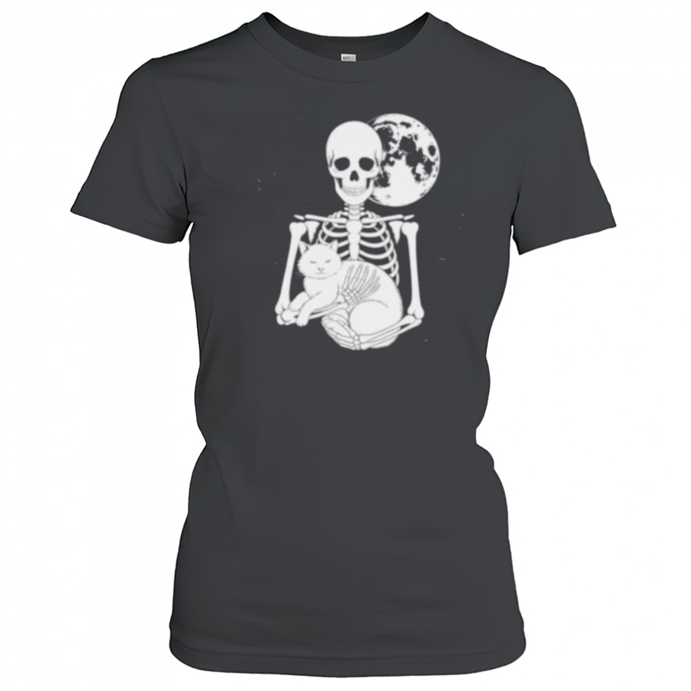 Skeleton Cat Skull Kitty Cute Goth Halloween Shirt Women's T-shirt