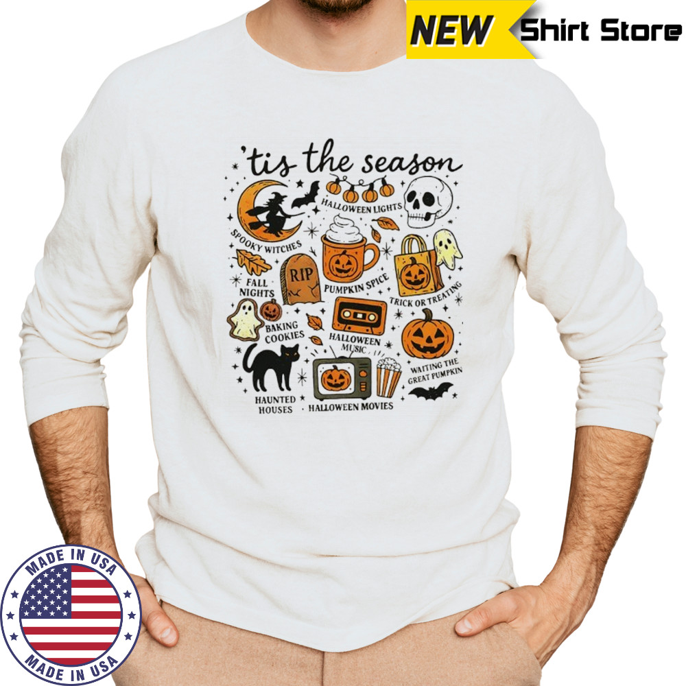 Spooky vibes ’tis the season Halloween shirt Long Sleeved