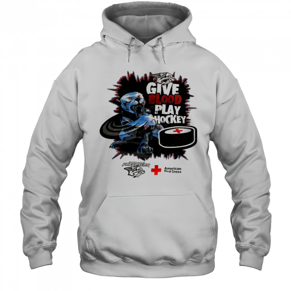 Tennessee Predators X American Red Cross give blood play hockey shirt Hoodie