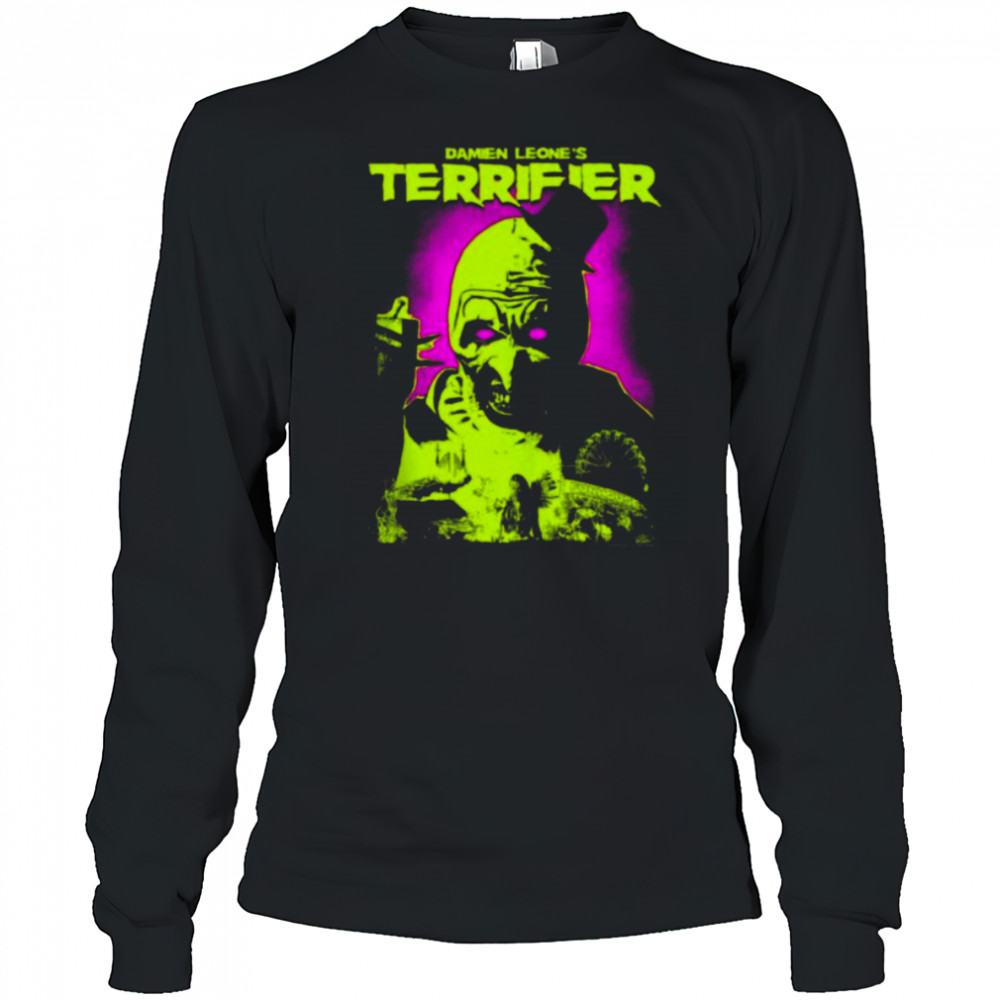 Terrifier Glowing Eyes Art Neon Poster Horror Shirt Long Sleeved