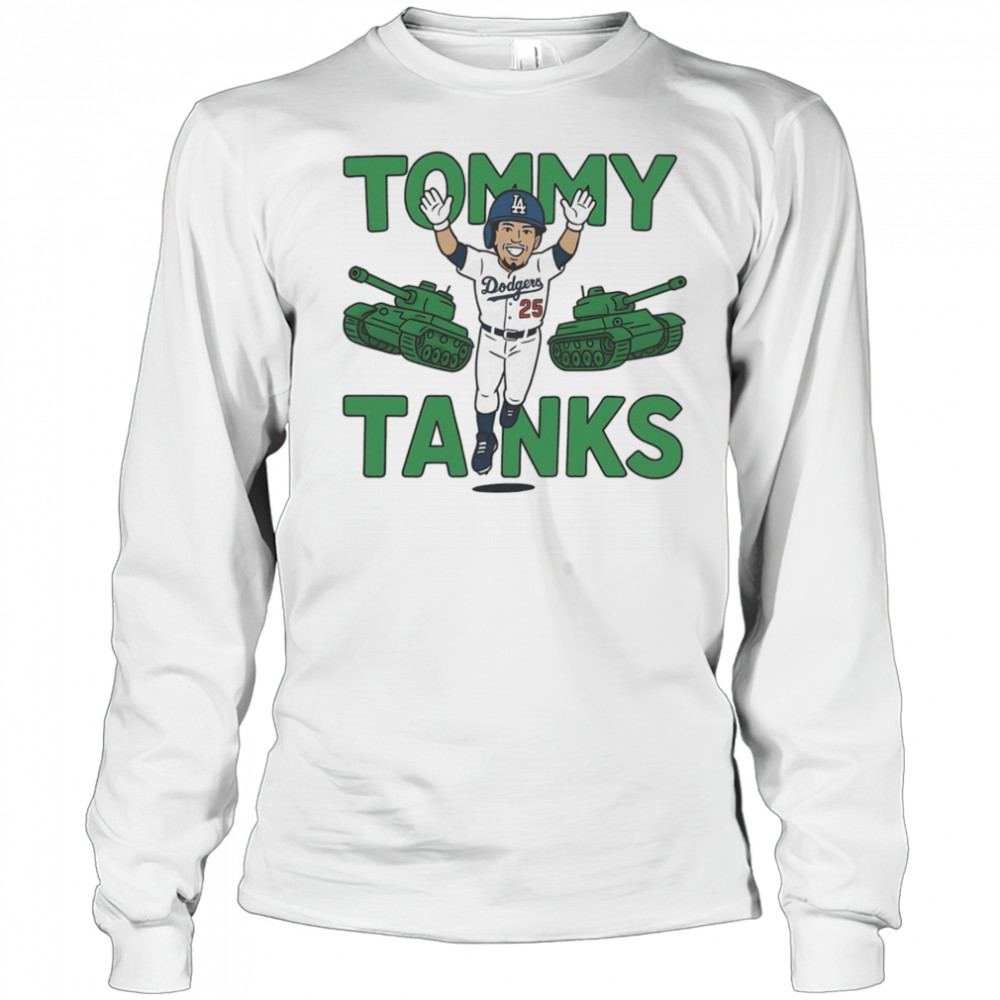 Tommy Tanks Los Angeles Dodgers cartoon shirt Long Sleeved