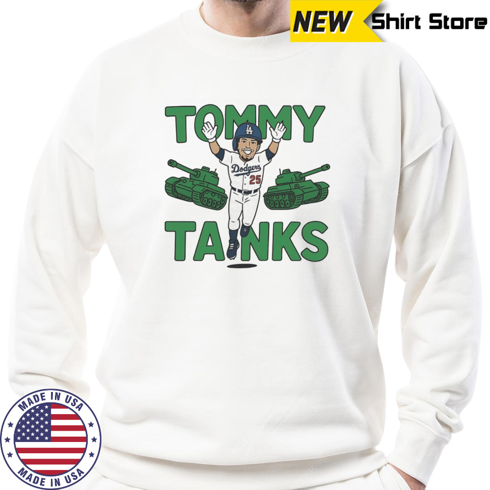 Tommy Tanks Los Angeles Dodgers cartoon shirt Hoodie