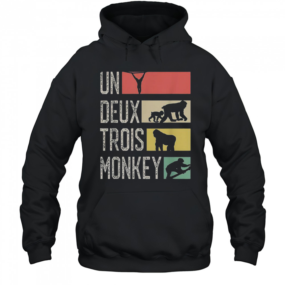 Un Deux Trois Monkey T-Shirt Hoodie