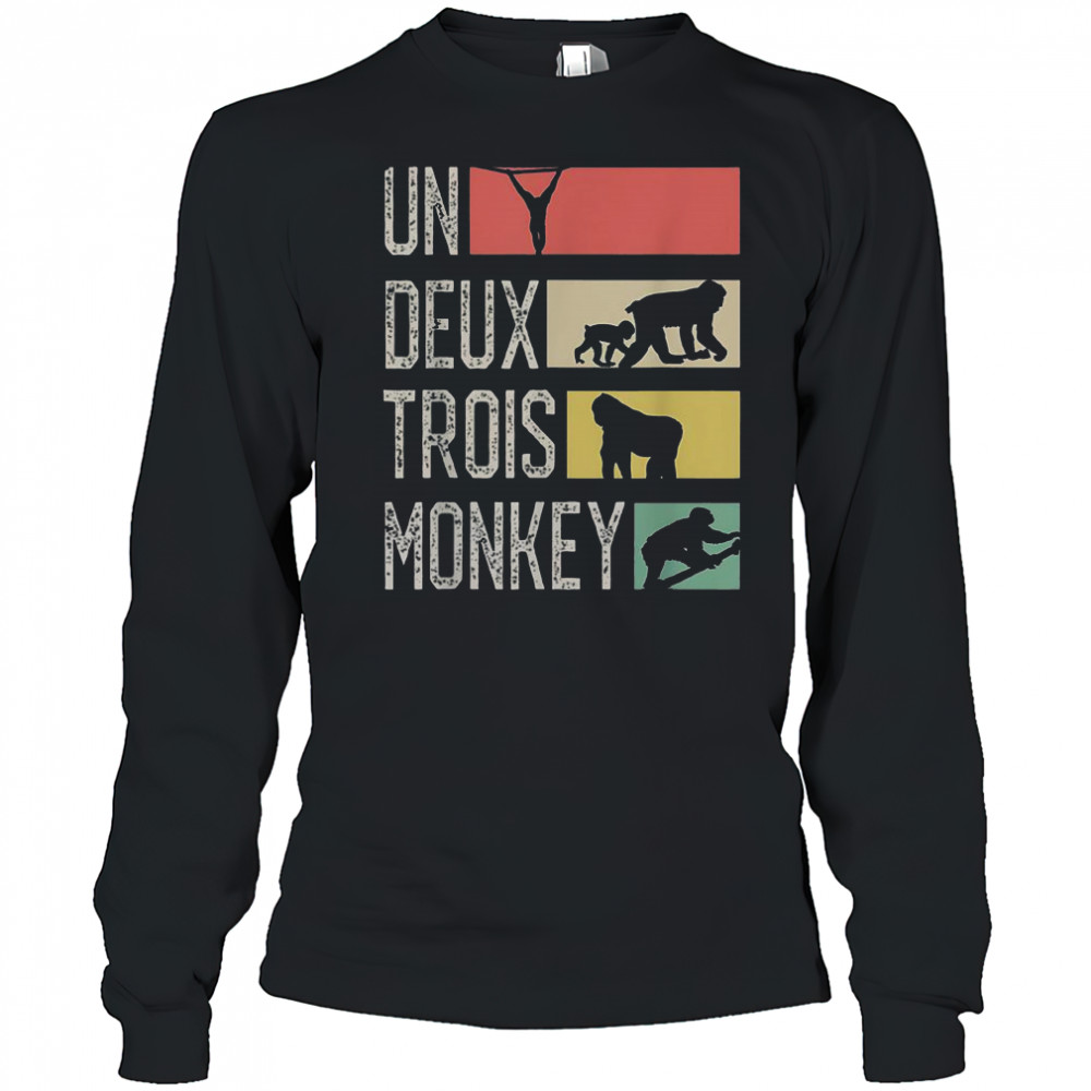 Un Deux Trois Monkey T-Shirt Long Sleeved