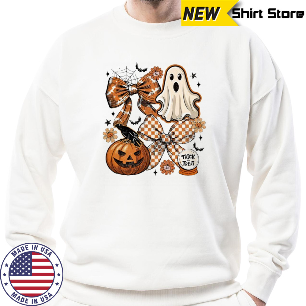 Vintage Halloween Ghost Coquette trick or treat shirt Hoodie