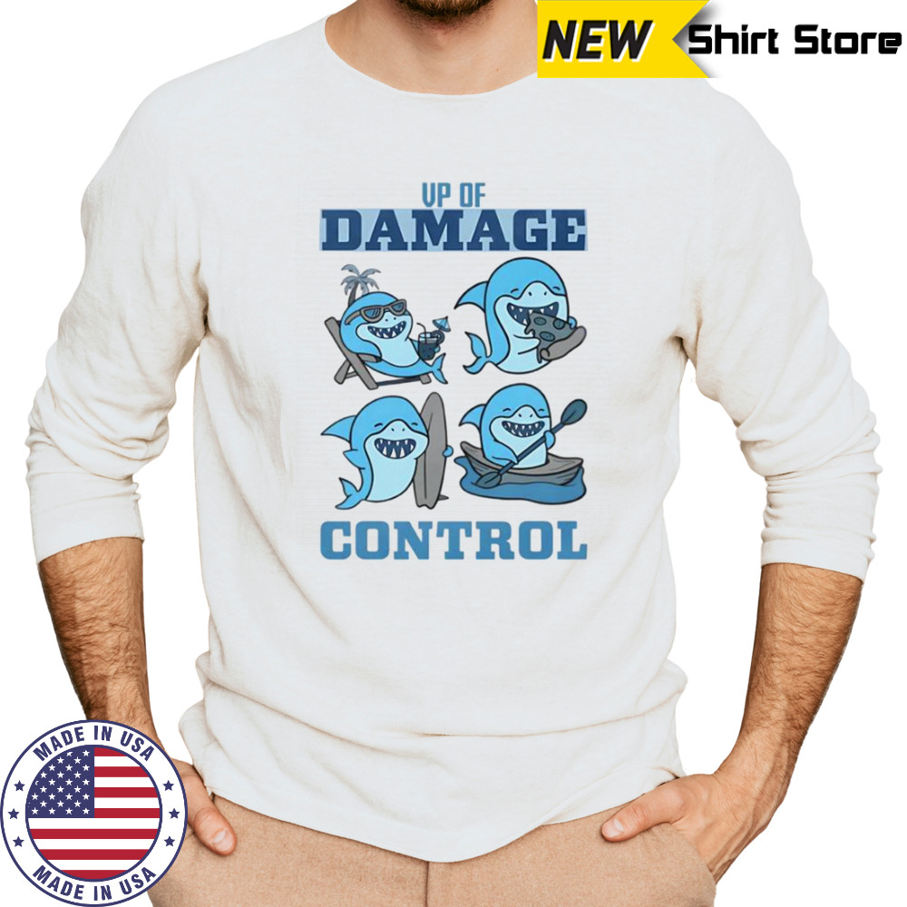 VP Of Damage Control Shark T-Shirt Long Sleeved