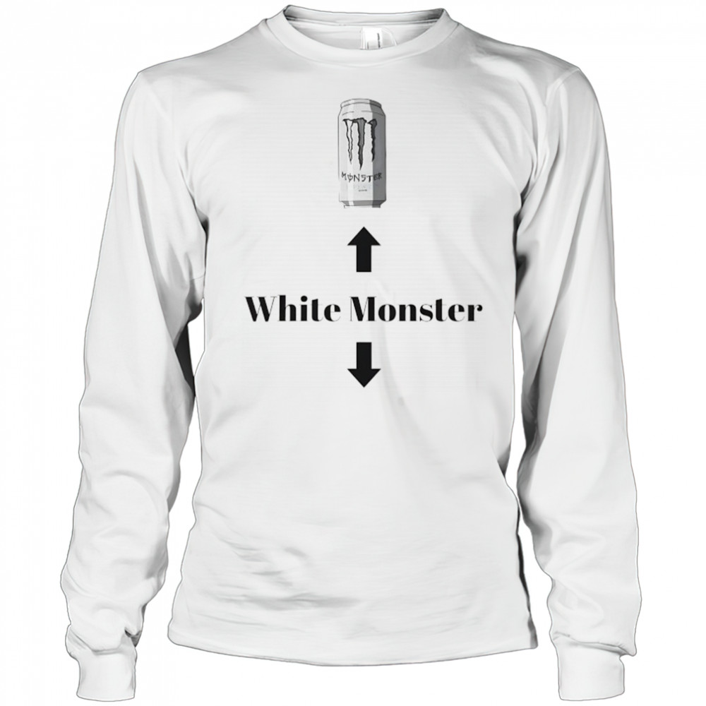 White Monster Joke Man Friends shirt Long Sleeved