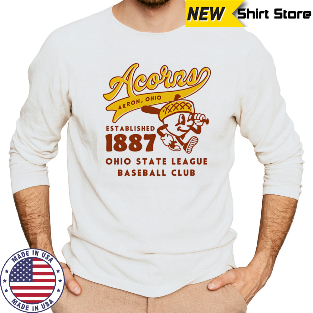 Akron Acorns Ohio State League baseball club shirt Long Sleeved