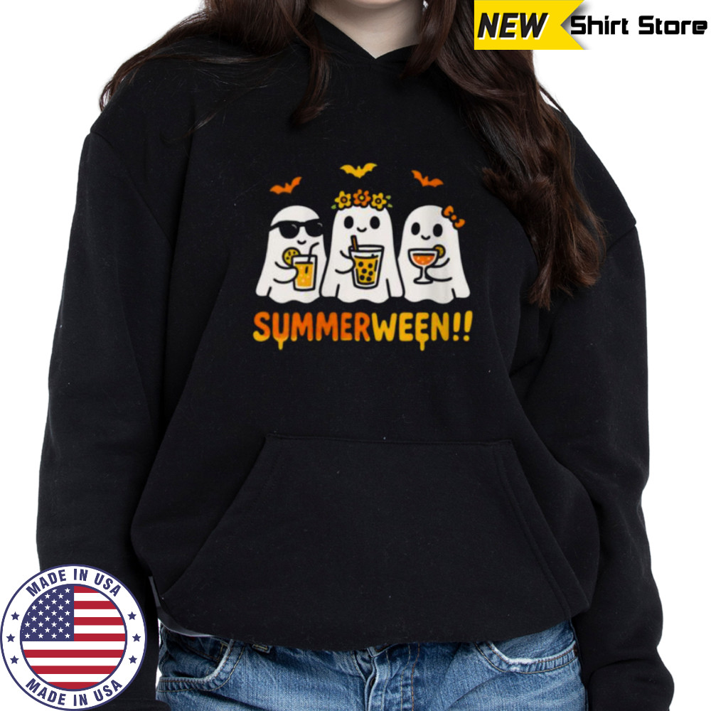 Summerween Ghost Spooky Summer Halloween Beach Vibes Party Shirt Sweatshirt