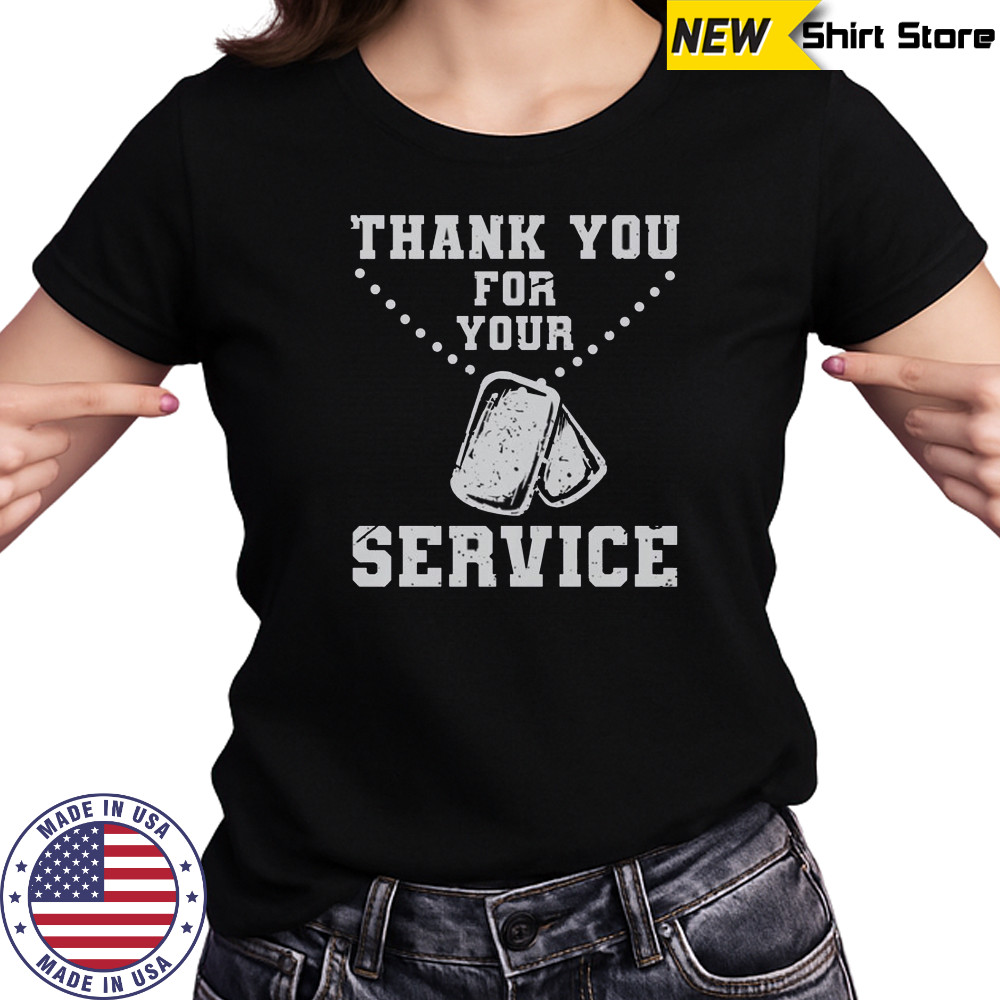 Thank You For Your Service Dog Tag T-Shirt Women's T-shirt