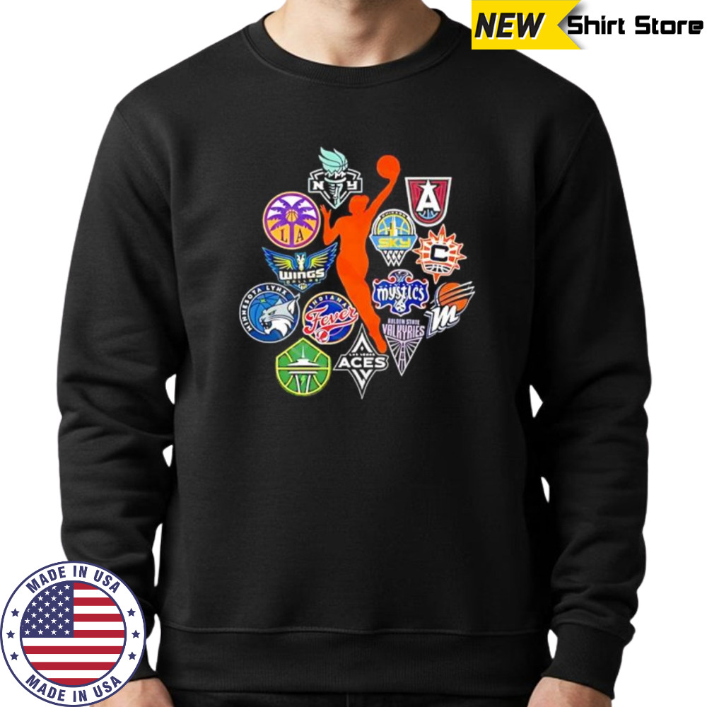 WNBA Women’s Basketball logo Teams shirt Hoodie