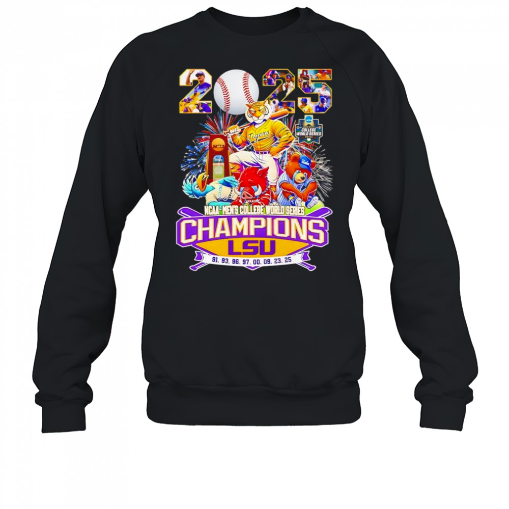 2025 NCAA Men’s College World Series Champions LSU Tigers mascot shirt Sweatshirt