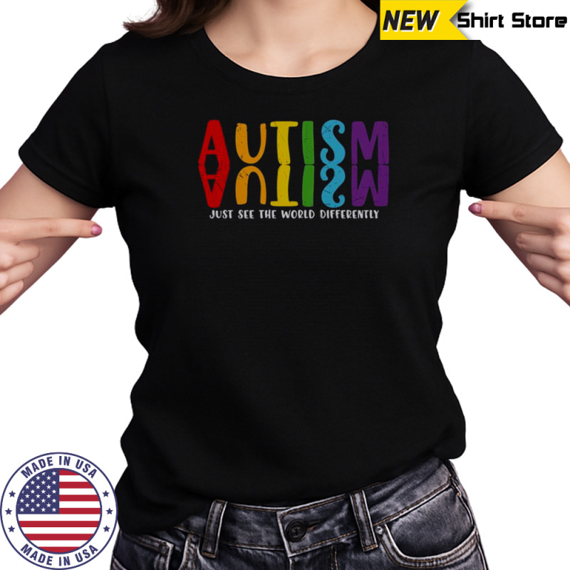 Autism Just See The World Differently Rainbow Reflection T-Shirt Women's T-shirt