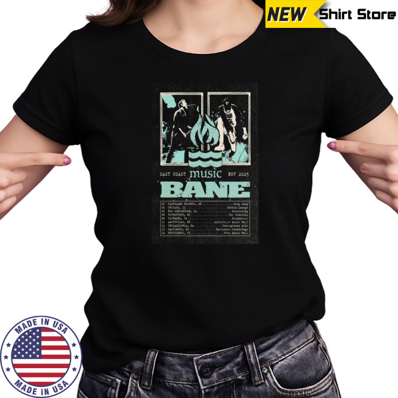 Bane Band & Hot Water Music East Coast Nov 2025 Poster T-Shirt Women's T-shirt