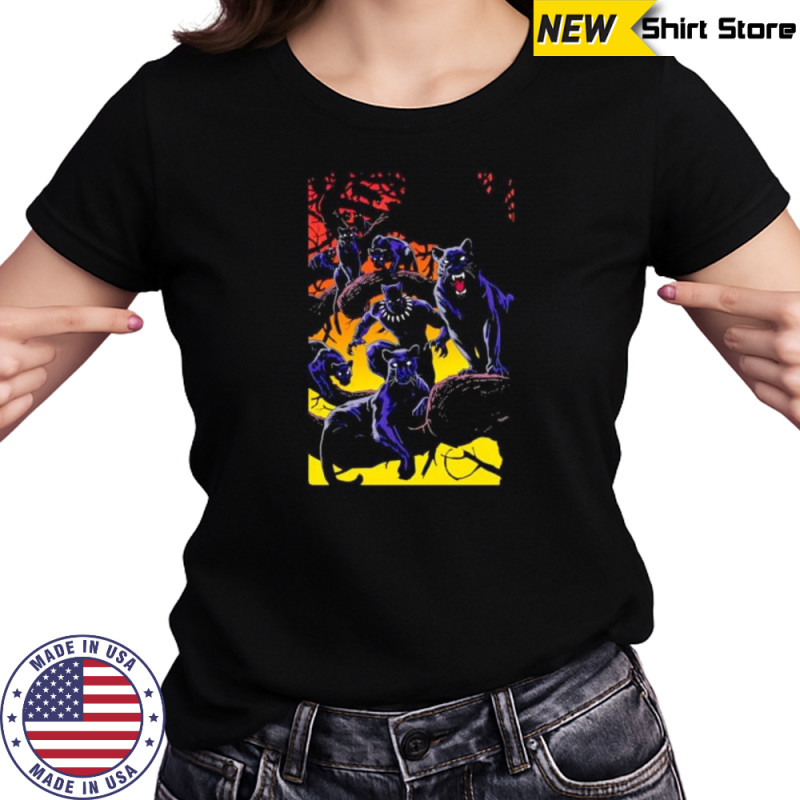 Black Panther sunset graphic shirt Women's T-shirt