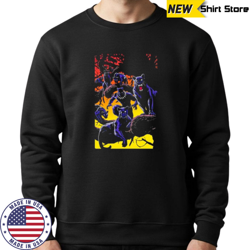 Black Panther sunset graphic shirt Hoodie
