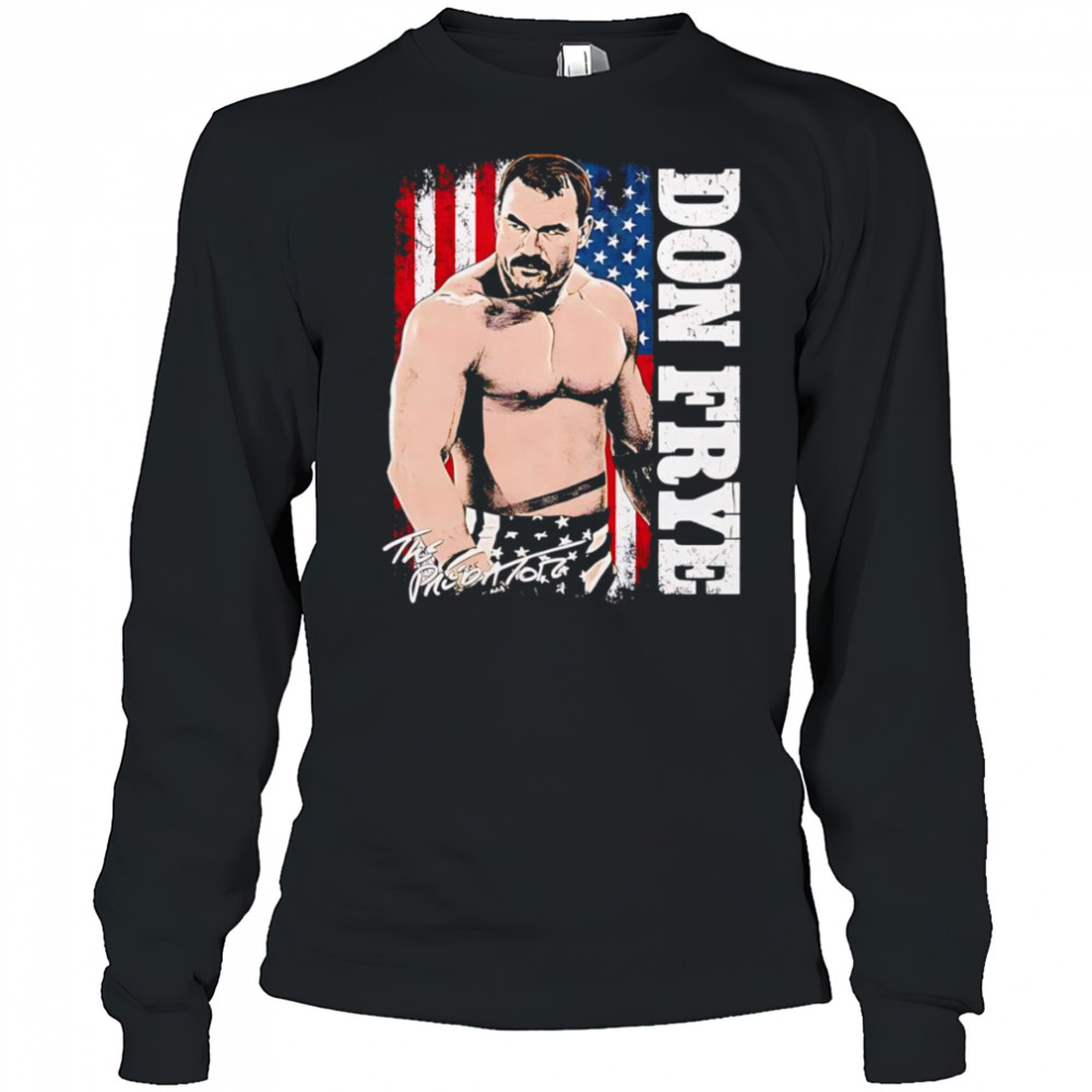 Don Frye American flag shirt Long Sleeved
