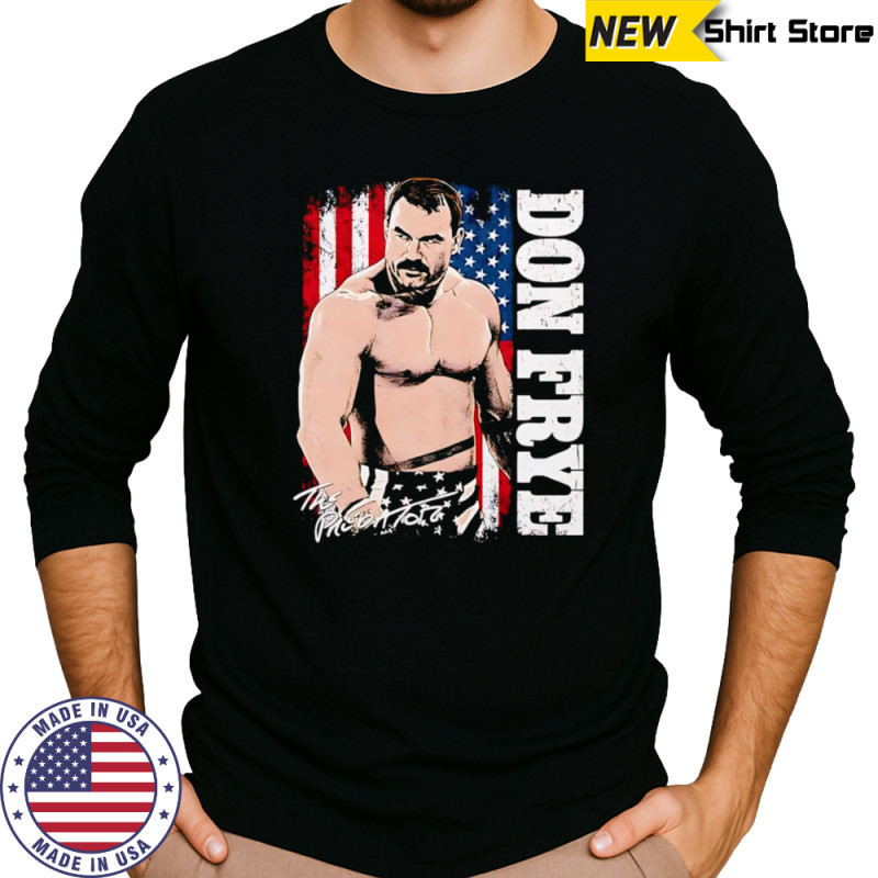 Don Frye American flag shirt Long Sleeved