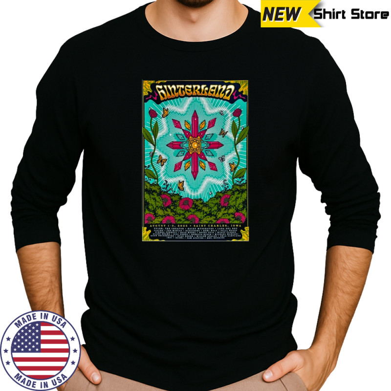 Hinterland Music Festival Aug 1-3 2025 In St. Charles Iowa Poster T-Shirt Long Sleeved