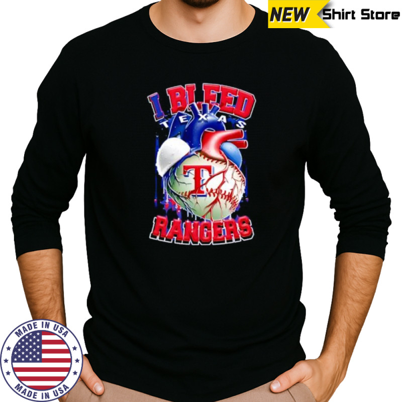 I Bleed Texas Rangers shirt Long Sleeved